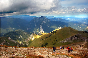 Image showing Mountains stormy landscape