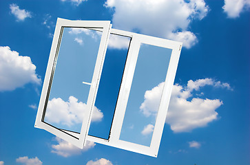 Image showing Window on blue sky