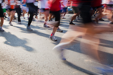 Image showing Running fast, marathon