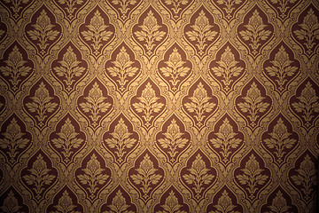 Image showing Old retro wallpaper in sepia