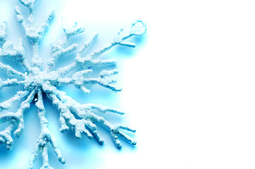 Image showing Snowflake. Christmas background