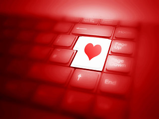 Image showing Love button on keyboard