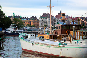 Image showing Stockholm, Sweden in Europe. Ship and architecture