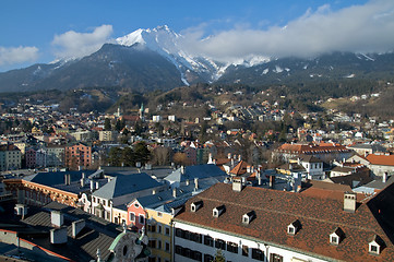 Image showing Mountain city in the Alps. Innsbruck