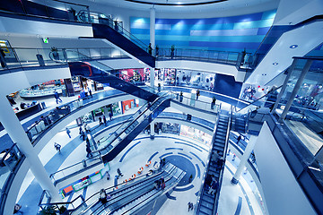 Image showing Modern shopping mall interior