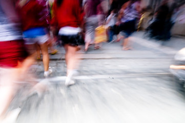 Image showing People rush abstract