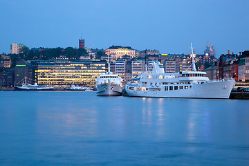 Image showing Stockholm, Sweden waterfront at night