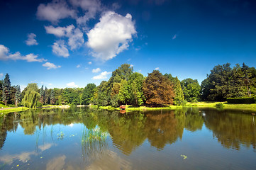 Image showing Colorful autumn summer park
