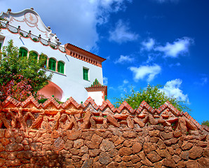 Image showing Architecture in Park Guell, Barcelona