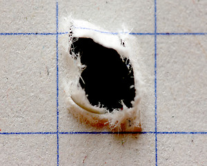 Image showing Notebook with hole