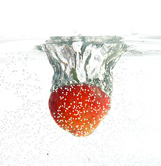 Image showing Strawberry in water