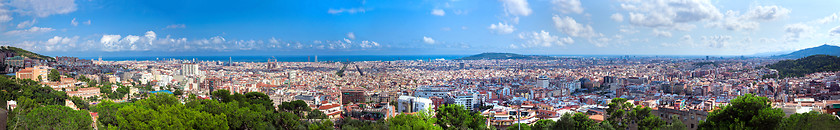 Image showing Barcelona, Spain skyline panorama