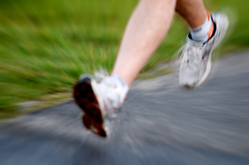 Image showing Man running. Active lifestyle concept