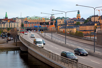 Image showing Stockholm, Sweden. Street to downtown