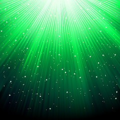 Image showing Stars on green striped background. EPS 8