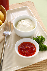 Image showing Chili Sauce And Sour Cream