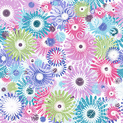 Image showing Seamless pastel floral pattern