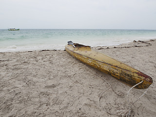 Image showing Canoe at a beach