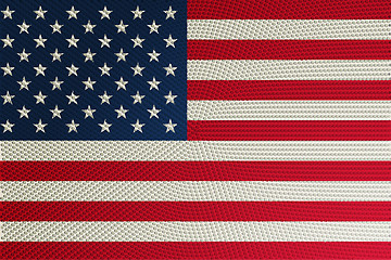 Image showing Halftone USA flag