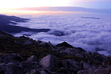 Image showing Cloudscape at sunrise
