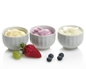 Image showing Yogurts With Fruits