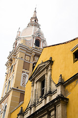 Image showing Cathedral  and Temple of Siglo Colombia Cartagena historic archi
