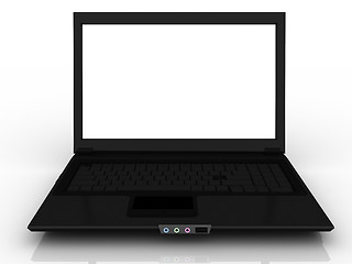 Image showing 3d laptop isolated on white background 