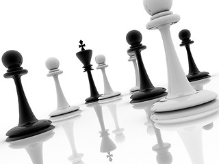 Image showing chess piece advising to strategic behavior 