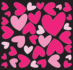 Image showing abstract pink hearts