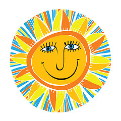 Image showing abstract smiling sun