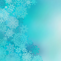 Image showing Christmas background with snowflakes. EPS 8