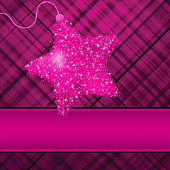 Image showing Christmas stars on purple background. EPS 8