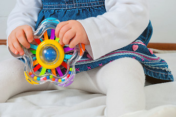 Image showing child playing with toy