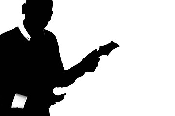Image showing Silhouette of an artist