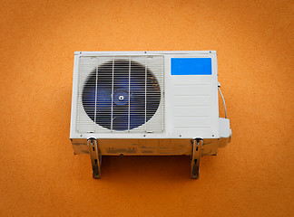 Image showing Modern air conditioner on wall