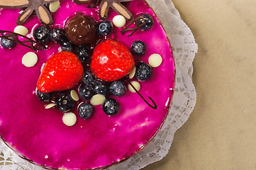 Image showing Delicious dessert on plate