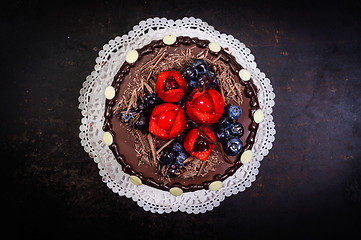 Image showing Delicious dessert on plate