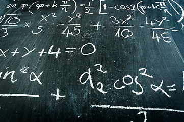 Image showing Blackboard with formulas