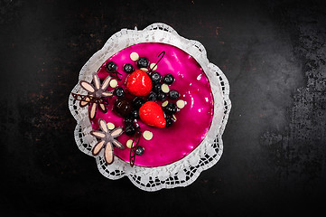 Image showing Delicious dessert on plate