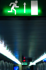 Image showing Exit sign in metro