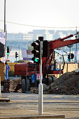 Image showing Traffic light showing green