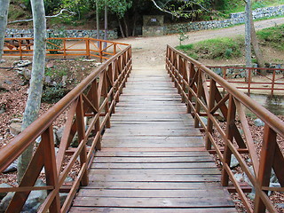 Image showing Wooden bridge. Xyliatou. Cyprus