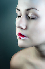 Image showing Conceptual makeup on a woman