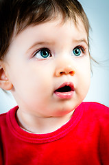 Image showing Small girl looking surprised