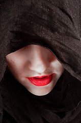 Image showing Conceptual photo of a woman in hood
