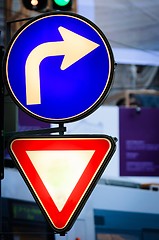 Image showing Glowing traffic signs