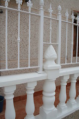 Image showing Fence in white with lovely pattern