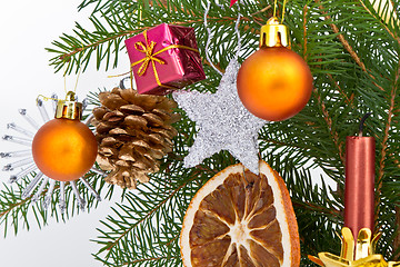 Image showing Christmas tree decorated