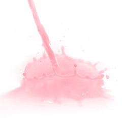 Image showing strawberry milk splash