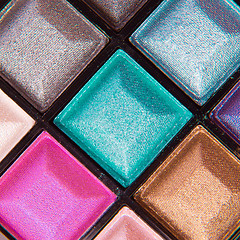 Image showing colorful eyeshadows